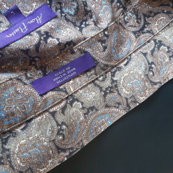 Alan Flusser SZ XL Paisley Men's Button Down Shirt ⚡️BUY 3 for $55⚡️ - Picture 15 of 16